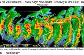 Derecho radar image