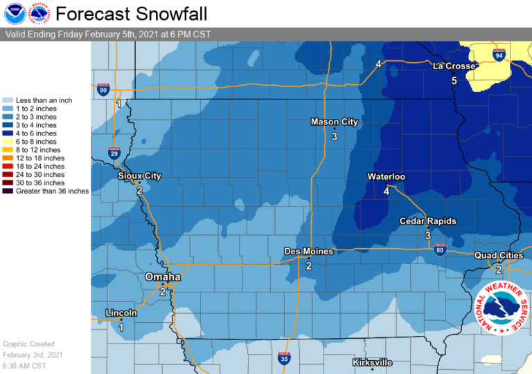 Blizzard Warning Across Northern Iowa