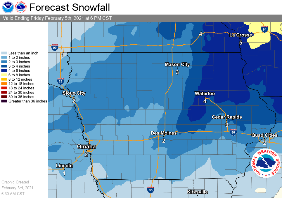 Blizzard Warning Across Northern Iowa