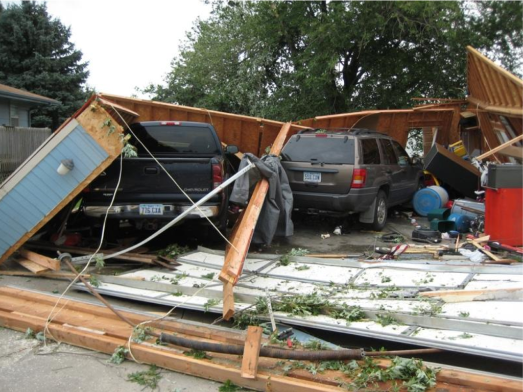 Damage caused to Indianola home by tornado 