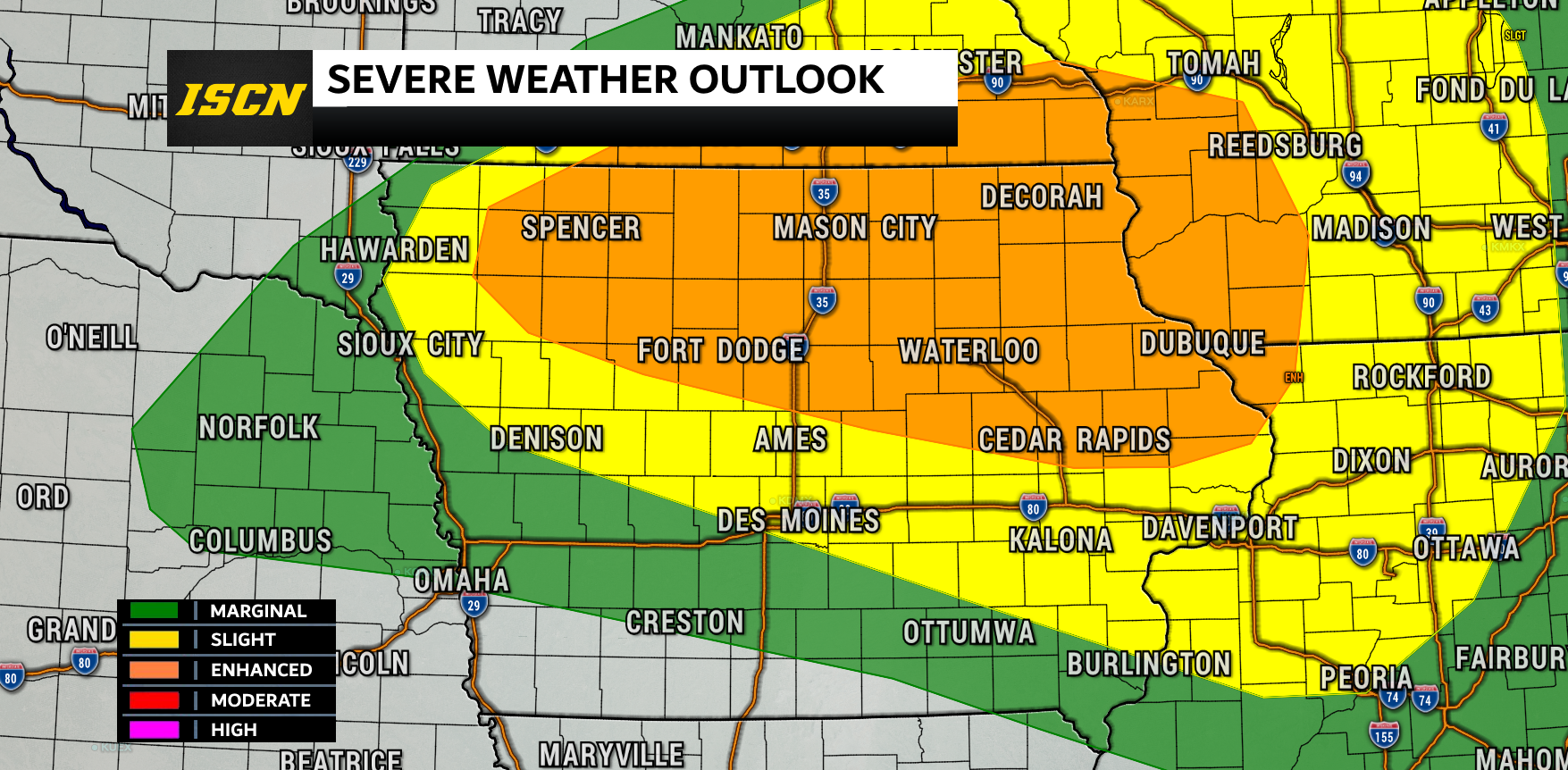 Enhanced Risk of Severe Weather Across Northern Iowa - IowaWeather.com