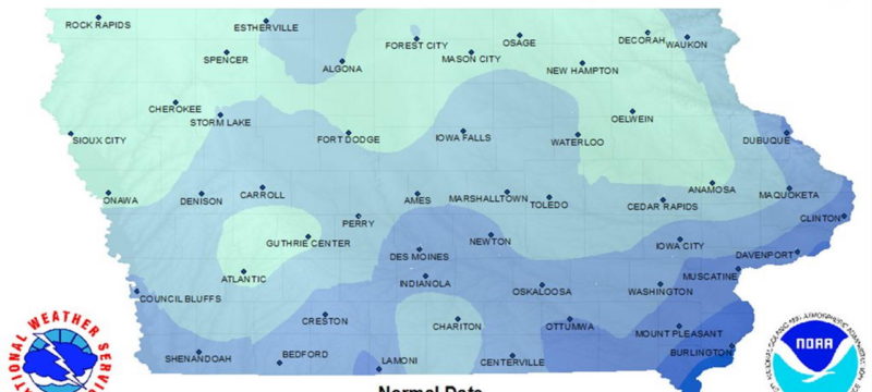 First frost in Iowa Date