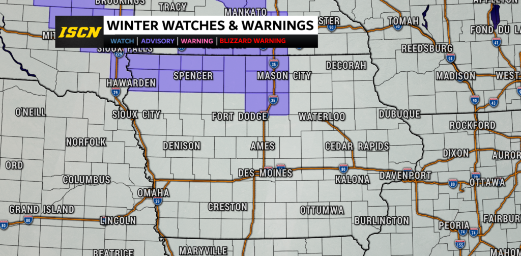 Northern Iowa Winter Weather Advisory