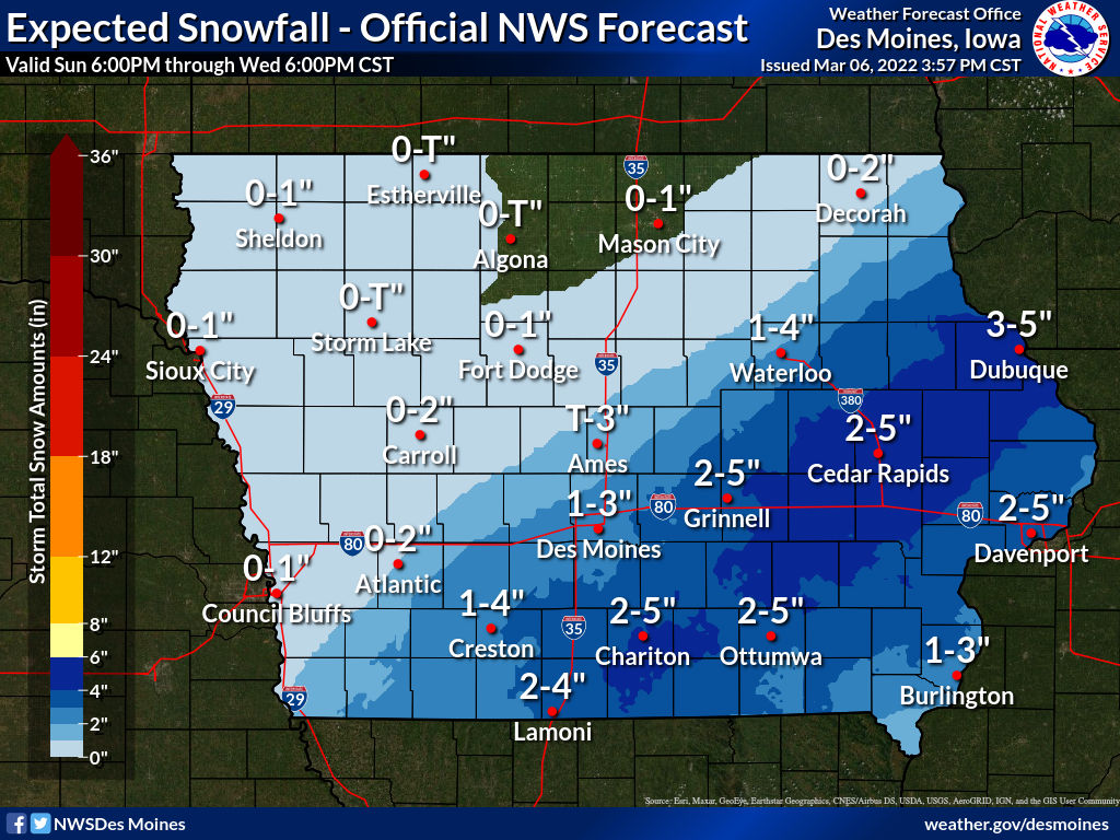 Winter Weather Advisory Issued Sunday into Monday Across Parts of Iowa