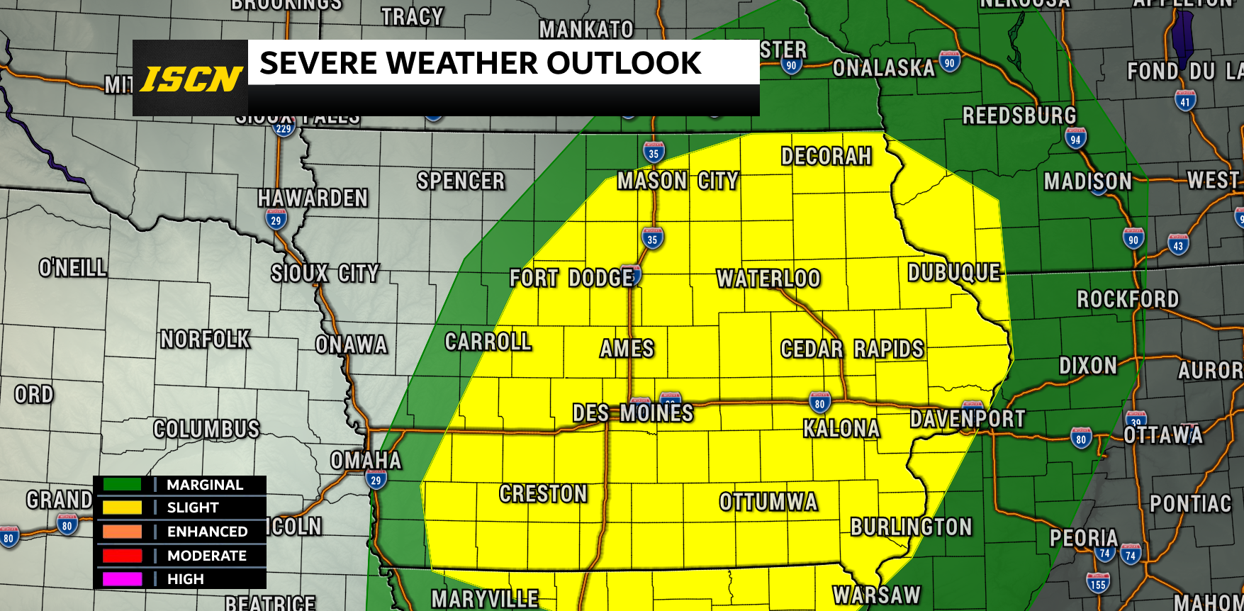 Iowa Weather Severe Storms Possible Saturday