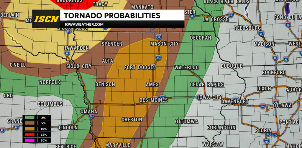 Tornado Probabilities across Iowa