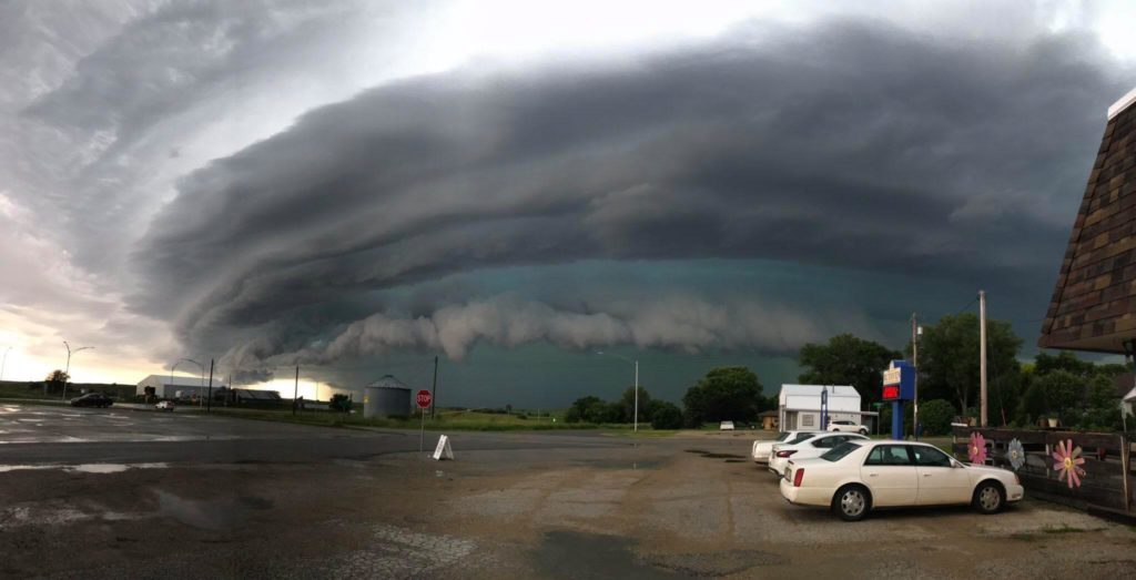 Severe storm cloud over Ruthven, Iowa. Photo taken by Dan Rosacker