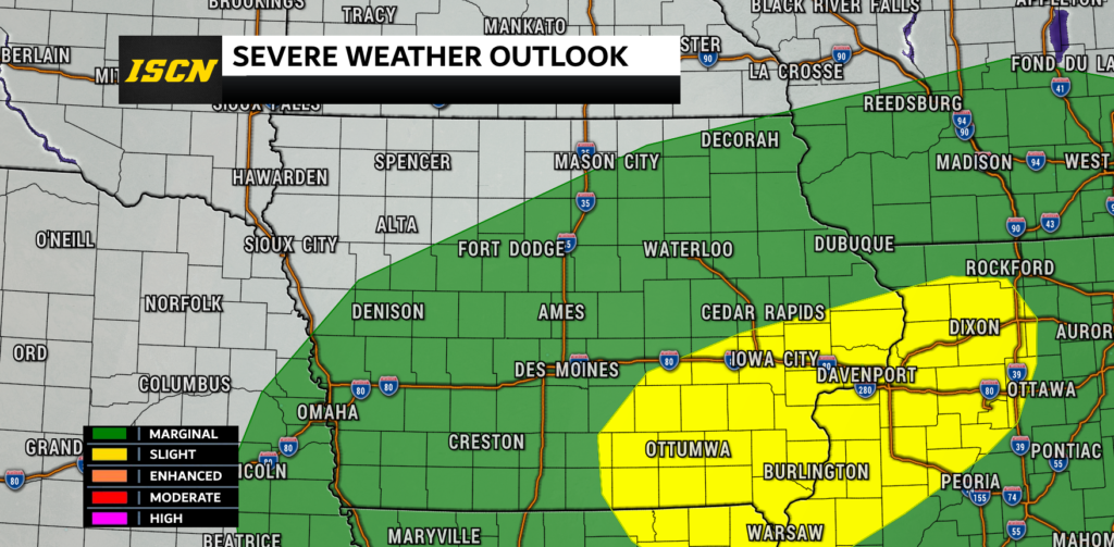 Severe Weather Outlook for Iowa for Sunday, September 18th, 2022