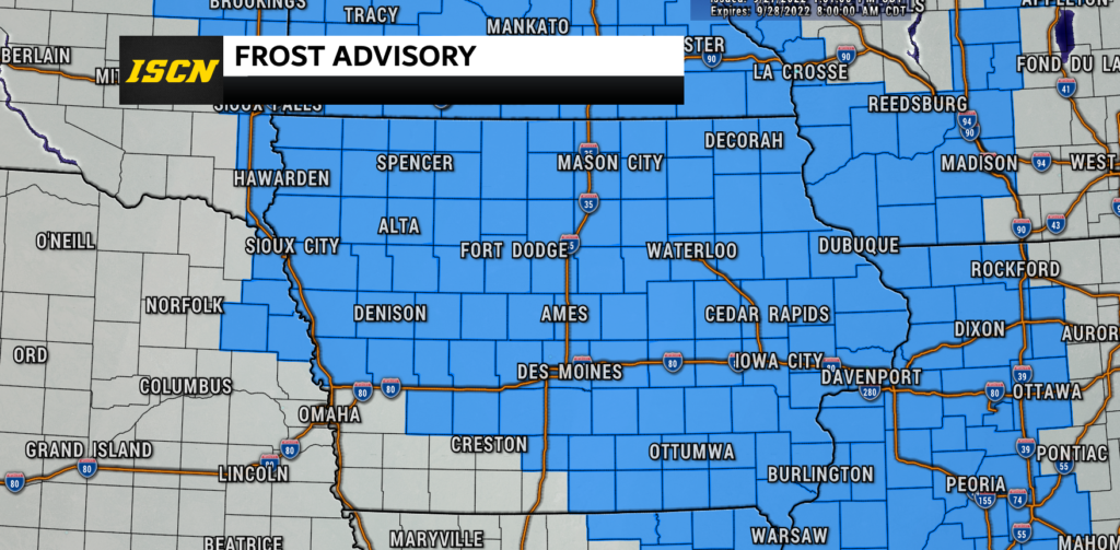 Iowa Frost Advisory