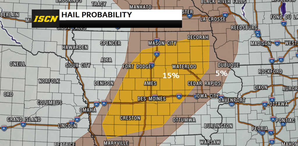 Iowa severe hail potential
