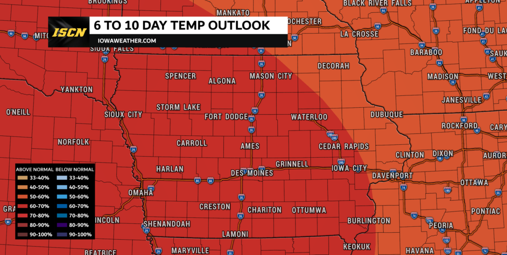 6 to 10 day temperature outlook