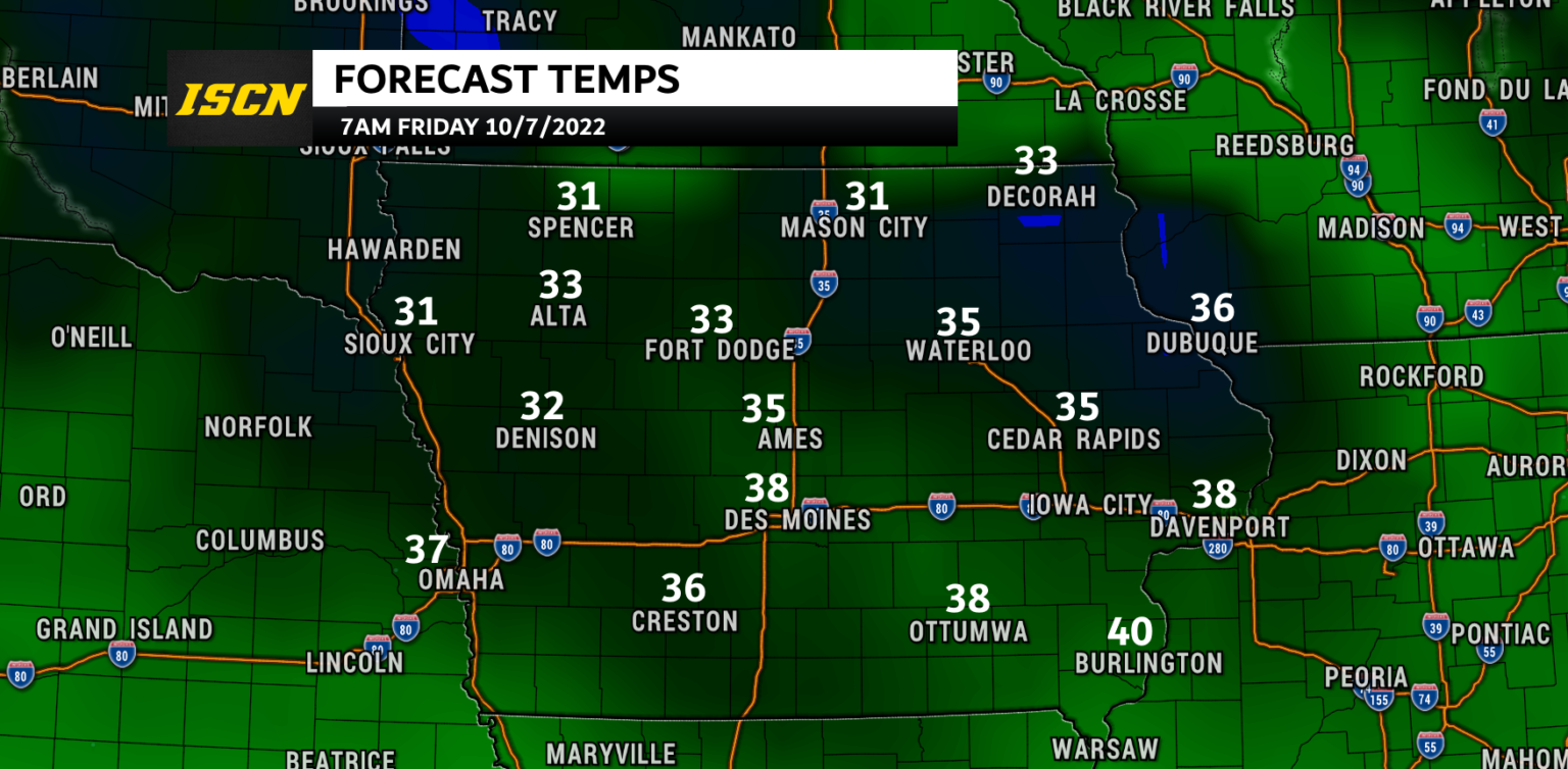 Widespread Frost & Freeze for Iowa By Saturday Morning - IowaWeather.com