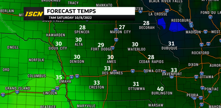 Widespread Frost & Freeze for Iowa By Saturday Morning - IowaWeather.com