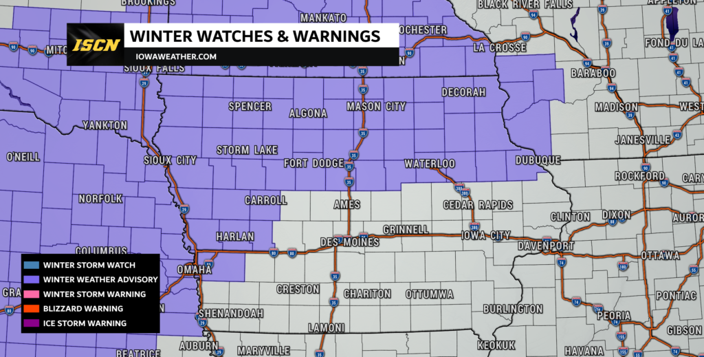 Winter Weather Expected Thursday in Northern Iowa