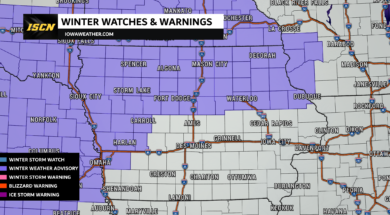 winter weather advisory western and northern Iowa