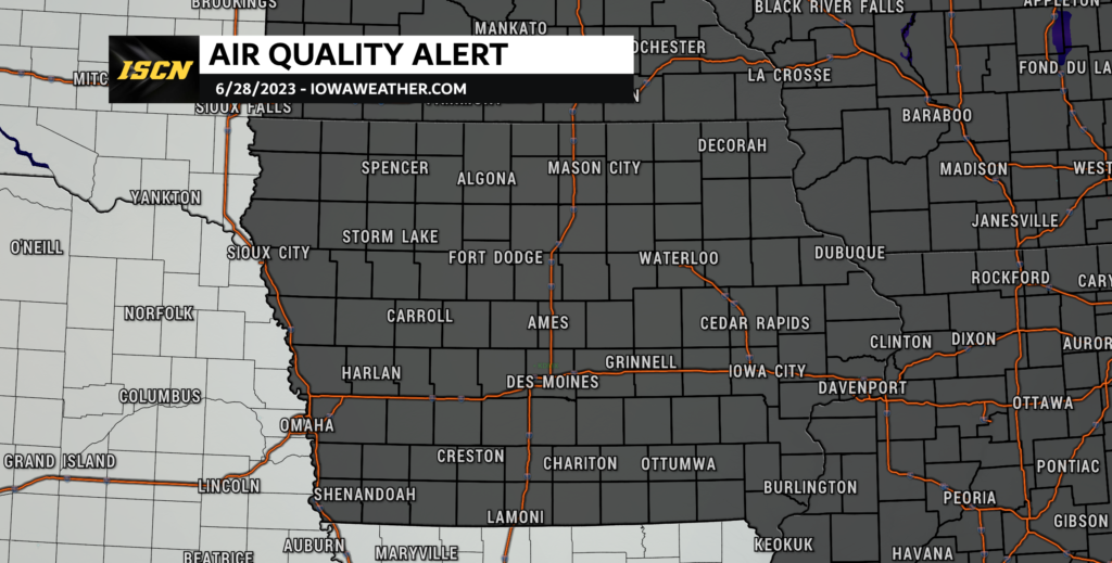 Iowa air quality alert