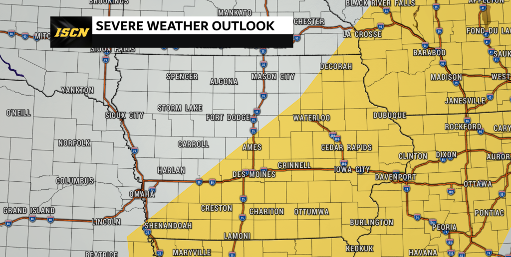 Severe weather threat Wednesday in Iowa