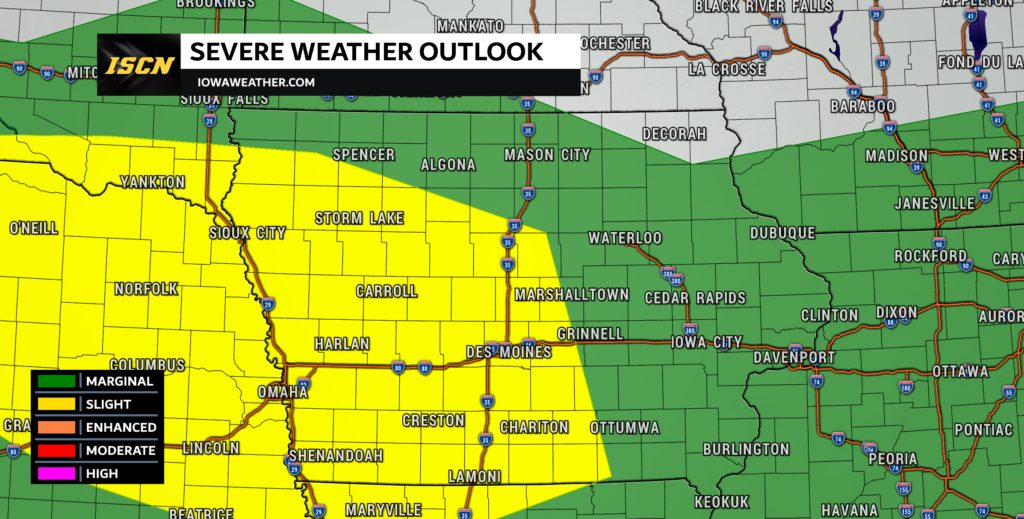 Severe weather outlook for Iowa for Tuesday, July 11th, 2023