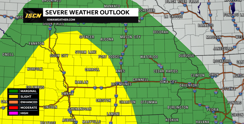 Severe weather Outlook for Saturday