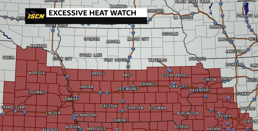 excessive heat watch for Iowa