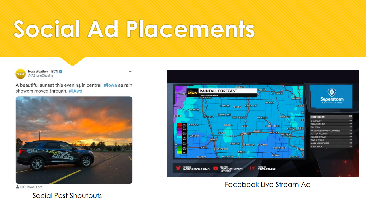 Social Ad Placements