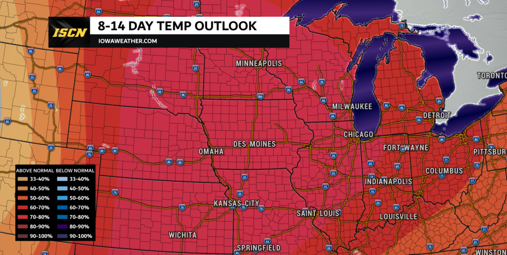 Temperature outlook for the midwest through the end of February