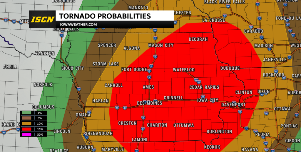 Moderate risk of severe weather across Iowa for Tuesday, May 21, 2024