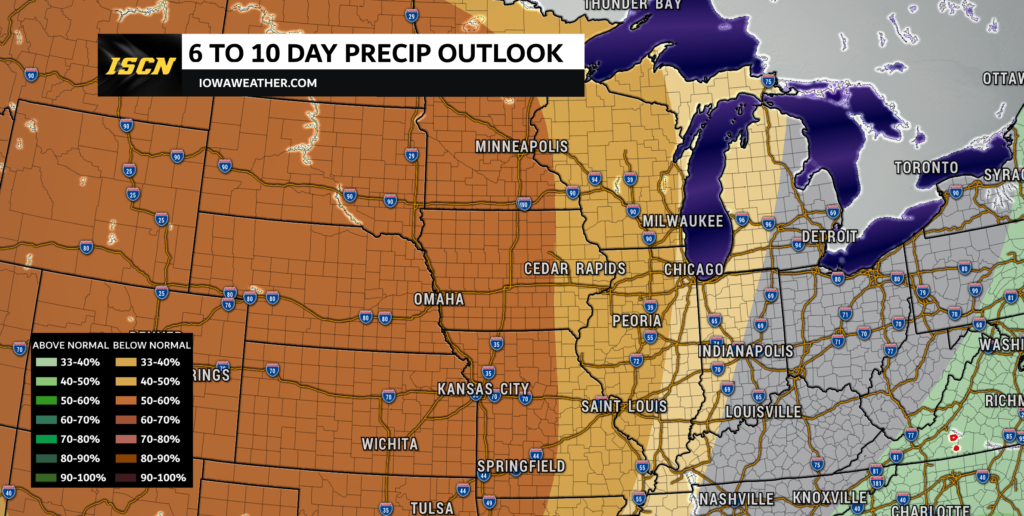 6 to 10 day precip outlook for Iowa NEW