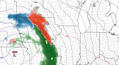 Weekend Weather System in Iowa