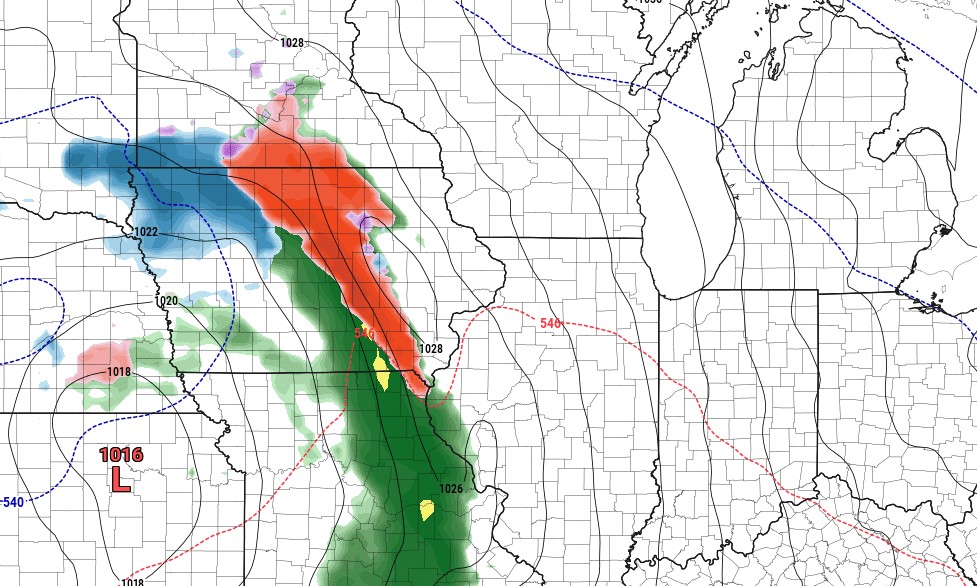 Weekend Weather System in Iowa