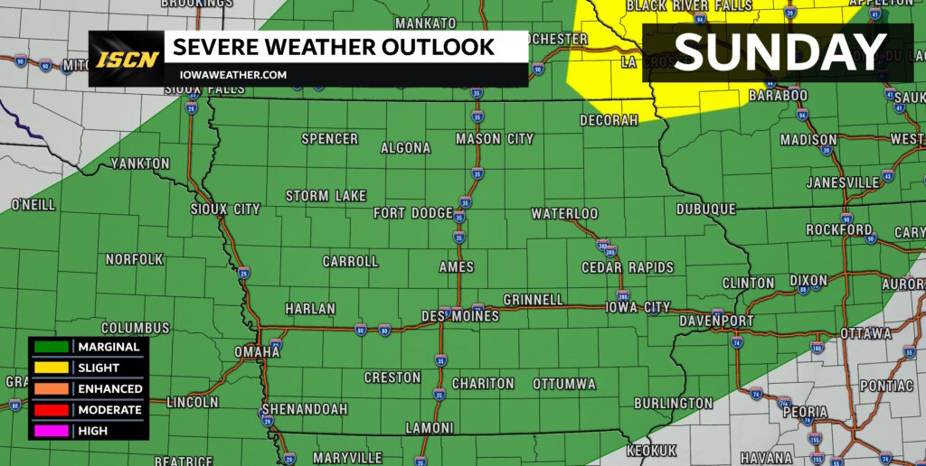Sunday - IowaWeather.com Severe weather outlook for Iowa on Sunday, June 29th, 2025