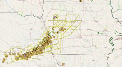 Severe Weather Reports from Saturday Morning August 9