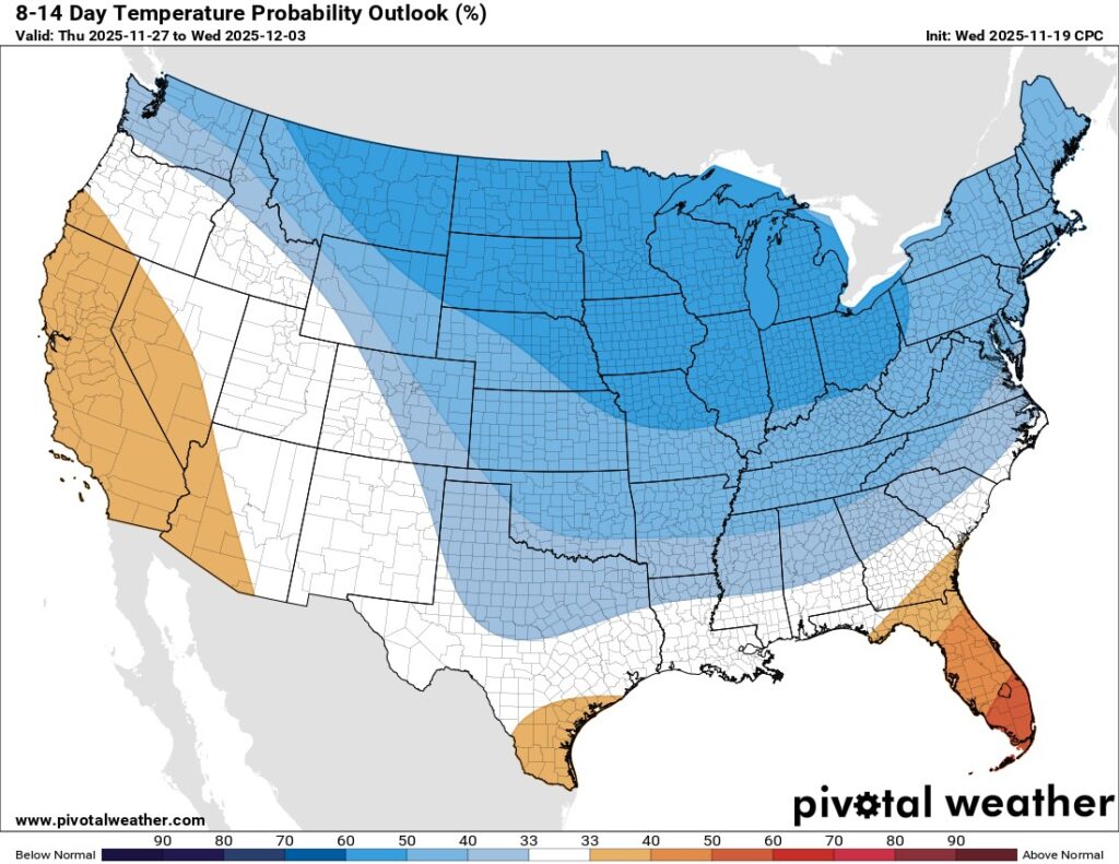 Climate Prediction Center 8 to 14 day temperature Outlook
