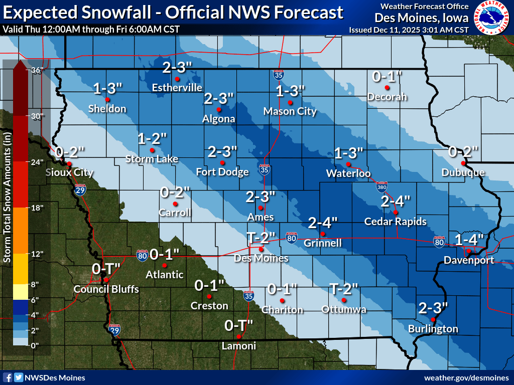 StormTotalSnow_Iowa - IowaWeather.com Iowa Forecast Snowfall Amounts