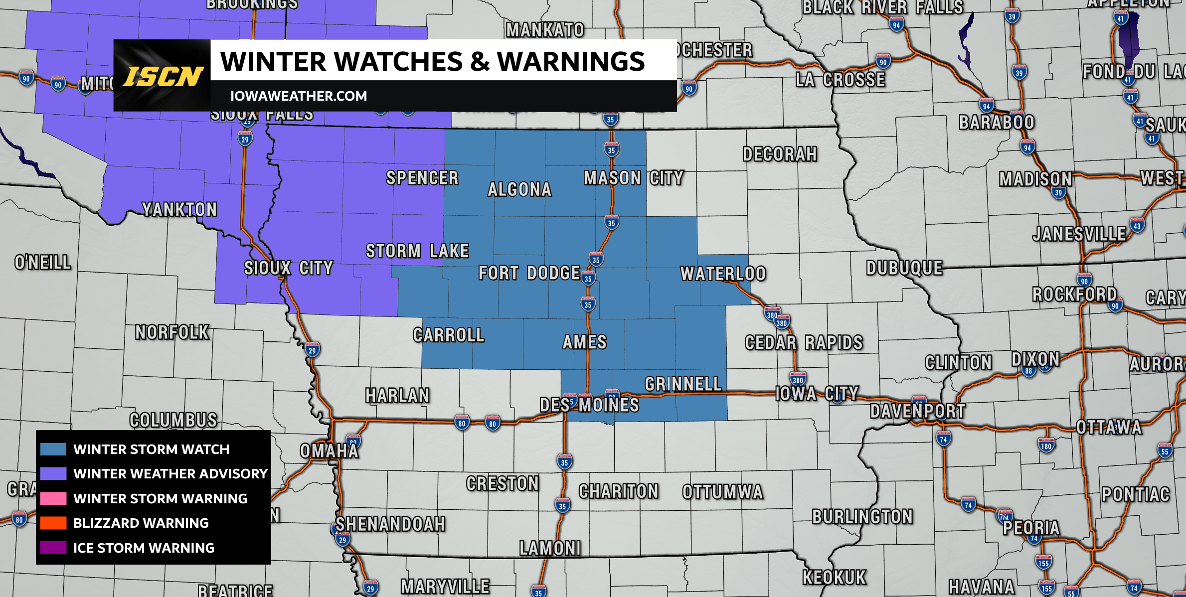 Winter Storm Watch Iowa