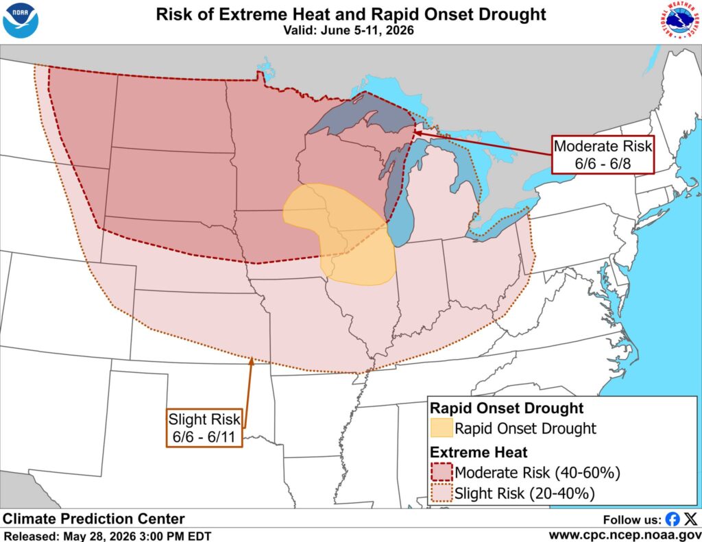 Climate Prediction Center Heat Hazard map