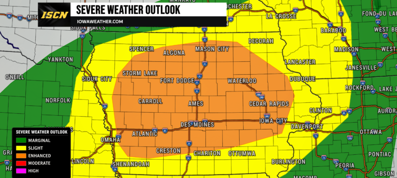 Friday Severe Weather Outlook for Iowa