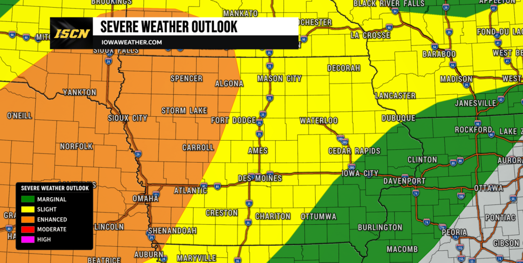 Iowa Sunday Severe Weather Outlook