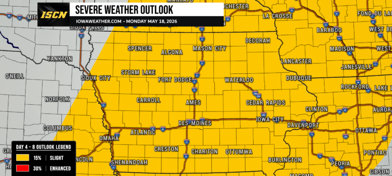 Monday Severe Weather Outlook in Iowa