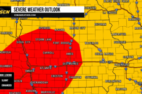 Monday severe weather outlook for Iowa