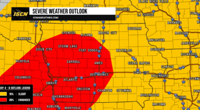 Monday severe weather outlook for Iowa