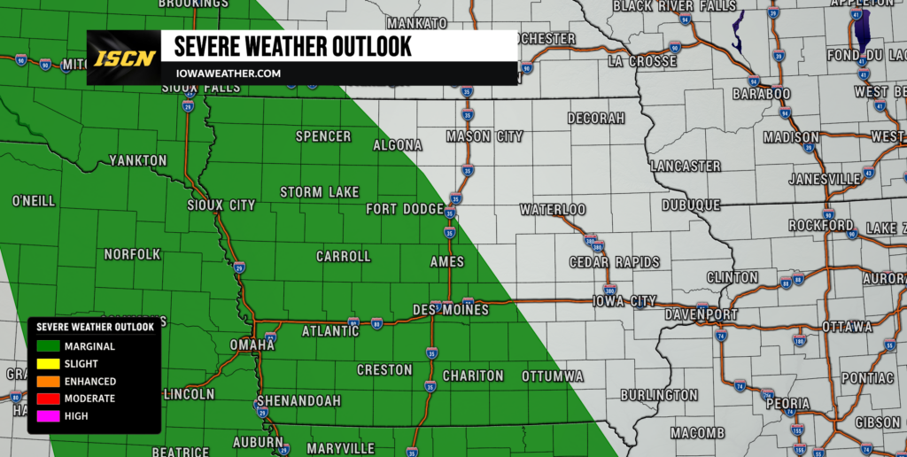 Sunday Severe Weather Outlook for Iowa