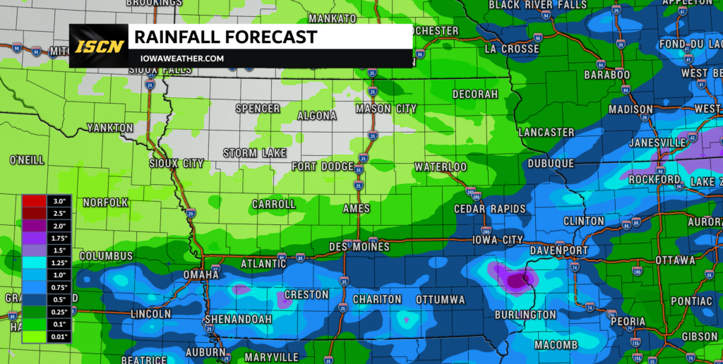Weather Prediction Center rainfall forecast for Iowa for Friday, June 5, 2026