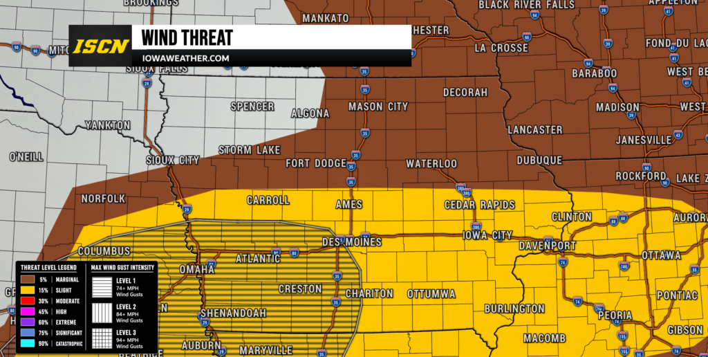 Iowa Damaging Wind Threat Friday, June 5, 2026