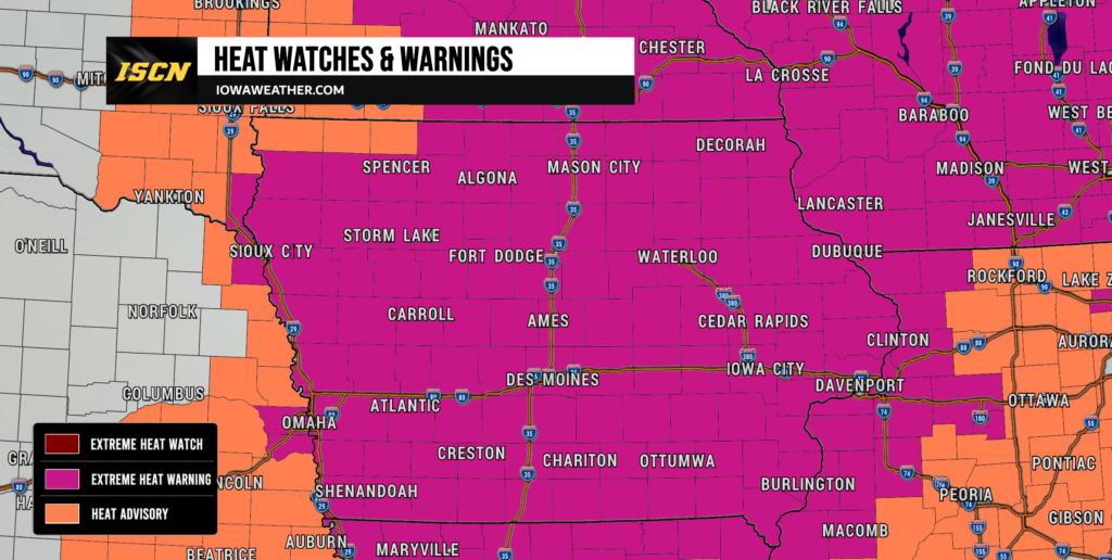 Iowa Extreme Heat Warning