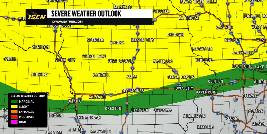 Thursday Severe Weather Outlook for Iowa on July 2nd, 2026