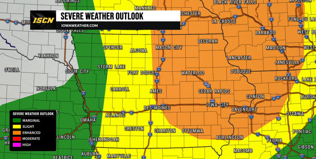 Wednesday Severe Weather Outlook in Iowa