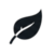 Air Quality Icon Stylized dark leaf with a stem