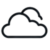 Cloud Cover Icon Outlined cloud icon (thin line) on white background