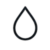 Dew Point Icon Water droplet outline icon